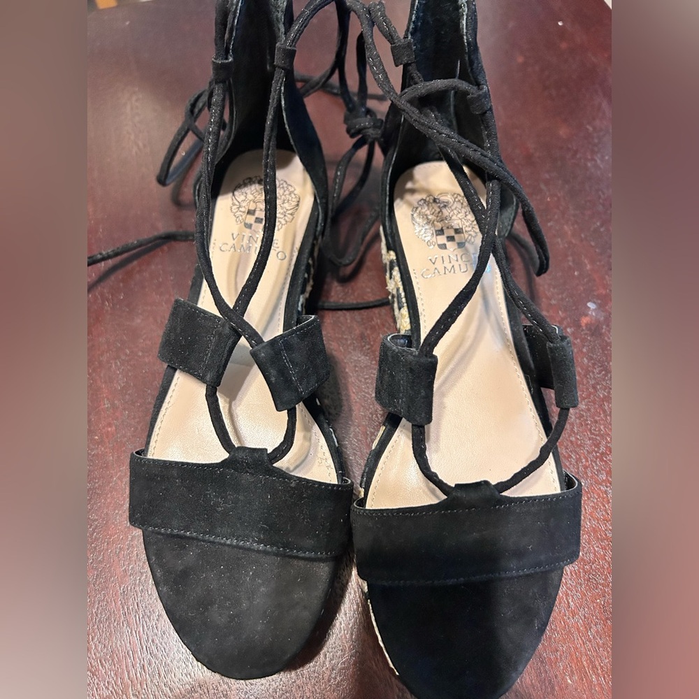 Vince Camuto Black Suede Women's Sandals
